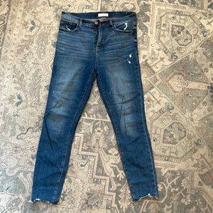 LOFT Frayed Edge Blue Jeans